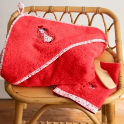 Cheap Cape de bain coton bio Mes rêves rouge tendre Enfant Capes De Bain