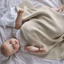 Best Sale Couverture tricot coton bio Bienvenue naturel Enfant Linge De Litbio|Accessoires