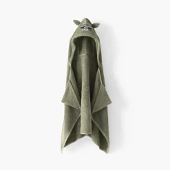 Fashion Drap de bain à capuche coton Playful kaki Enfant Draps De Bain