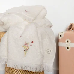 Best Sale Drap de bain coton biologique Raphia ivoire Enfant Draps De Bain