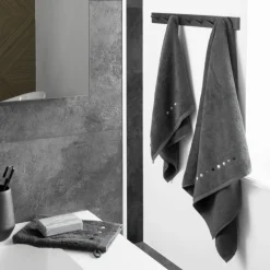 Clearance Drap de bain coton Dotsy charbon Homme Coffrets Cadeaux|Draps De Bain