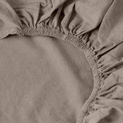 Best Drap housse coton lavé Songe taupe Draps Housse