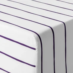 Best Drap housse percale de coton imprimé rayures Ode Draps Housse