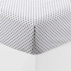 Best Drap housse percale de coton Neo anthracite géométrique Draps Housse