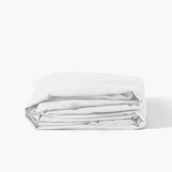 Best Drap housse satin de coton lavé bio Quartz blanc Draps Housse