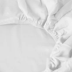 Best Drap housse satin de coton lavé bio Quartz blanc Draps Housse