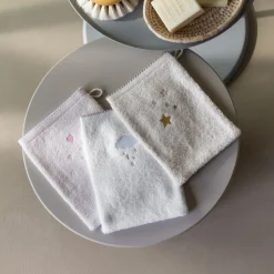 Best Sale Gant de toilette coton bio Bienvenue naturel Enfant Nouveautés Bébénew|Gants De Toilette