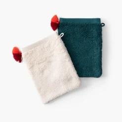 Best Sale Gant de toilette coton Eclats bleu pétrole Gants De Toilette