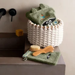 Cheap Gant de toilette Playful kaki Enfant Gants De Toilette