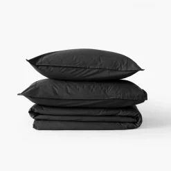 Best Housse de couette percale de coton Neo anthracite Housses De Couette