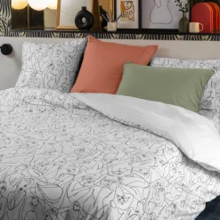 Store Housse de couette réversible percale de coton Callipyge abstrait Housses De Couette