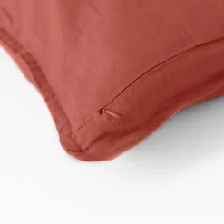 New Housse de coussin lin lavé Songe terre cuite Housses De Coussin