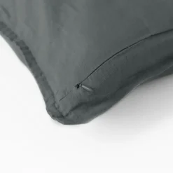 Clearance Housse de coussin lin lavé Songe kaki cendré Housses De Coussin