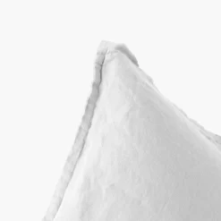 Cheap Housse de coussin lin lavé Songe blanc Housses De Coussin
