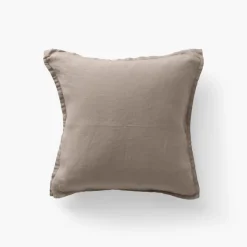 Store Housse de coussin lin lavé Songe taupe Housses De Coussin