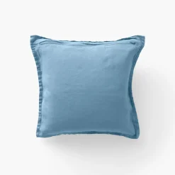 Cheap Housse de coussin lin lavé Songe bleu baltique Housses De Coussin