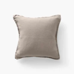 Best Sale Housse de coussin lin lavé Songe grège Housses De Coussin