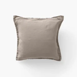 Best Sale Housse de coussin lin lavé Songe grège Housses De Coussin