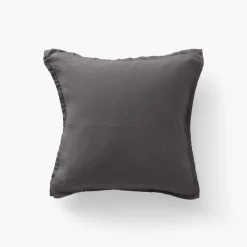 Discount Housse de coussin lin lavé Songe charbon Housses De Coussin