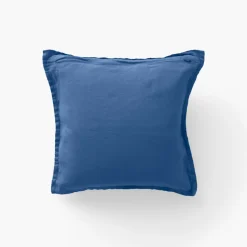 Discount Housse de coussin lin lavé Songe bleu de chine Housses De Coussin