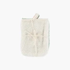 Flash Sale Lot de 2 gants de toilette coton biologique Naturelle Femme Coffrets Cadeaux|Accessoires Beauté
