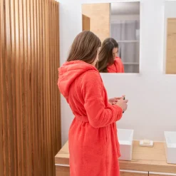 Best Peignoir ado fille coton moelleux Julia corail Enfant Peignoirs 10 Ans - 16 Ans