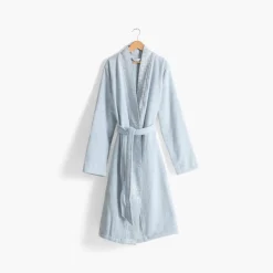 Best Peignoir femme coton col kimono Equinoxe bleu givre Femme Peignoirs Femme