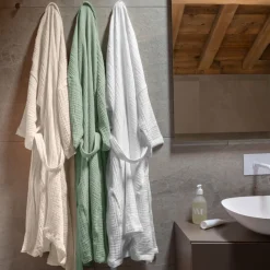 Cheap Peignoir femme gaze de coton biologique Naturelle naturel Femme Coffrets Cadeaux|Peignoirs Femme