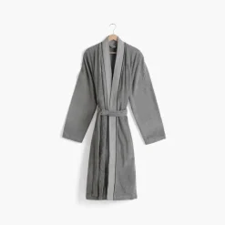 Cheap Peignoir homme coton col kimono Equinoxe gris étain Homme Peignoirs Homme
