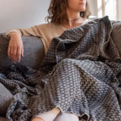 Fashion Plaid Baikal anthracite Homme Coffrets Cadeaux|Plaids Et Couvre-lits