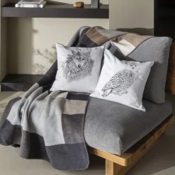 Outlet Plaid Tignes gris Homme Coffrets Cadeaux|Plaids Et Couvre-lits