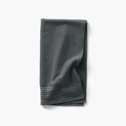 Best Sale Serviette de toilette bouclette de coton biologique Source fusain Serviettes De Toilette