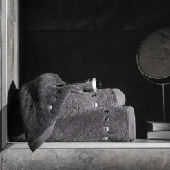 Best Sale Serviette invité coton Dotsy charbon Homme Coffrets Cadeaux|Serviettes Invité