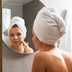 Flash Sale Serviette pour cheveux en velours de coton biologique Naturelle blanc Femme Accessoires Beauté|Accessoires Beauté