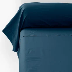 Shop Taie de traversin percale de coton Neo bleu prusse Taies De Traversin