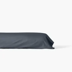 Best Taie de traversin satin de coton unie Prestige bleu nuit Taies De Traversin