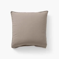 Best Sale Taie d'oreiller carrée lin lavé Songe taupe Taies D’oreiller