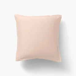 Best Sale Taie d'oreiller carrée satin de coton jacquard pois et rayures Prestige nacre Taies D’oreiller