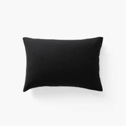 Clearance Taie d'oreiller rectangulaire lin et coton lavé Songe charbon carreaux Taies D’oreiller