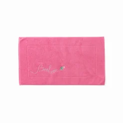 Clearance Tapis de bain bouclette de coton Eloges rose Tapis De Bain