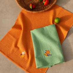 Shop Torchon coton nid d'abeille Joya orange Torchons & Essuie-mains