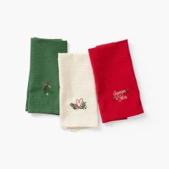 Clearance Torchon coton nid d'abeille Tradition rouge Torchons & Essuie-mains