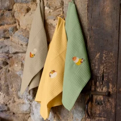 Cheap Torchon coton nid d'abeille Patisson jaune Torchons & Essuie-mains