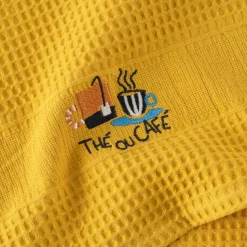 Best Torchon coton nid d'abeille Tcafé curcuma Torchons & Essuie-mains