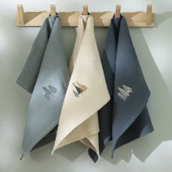 Clearance Torchon de cuisine coton Sousbois beige clair Femme Torchons & Essuie-mains|Coffrets Cadeaux